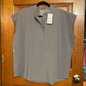 Brand new figs dark spay grey top